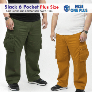 [3XL-10XL] Cargo Premium & Export Quality Slack 6 Pocket Cargo Pant Multi Pocket Seluar Kerja / Workwear
